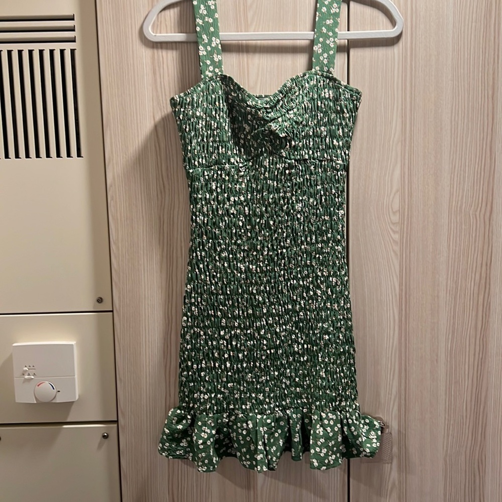 Floral Ruched Mini Dress
